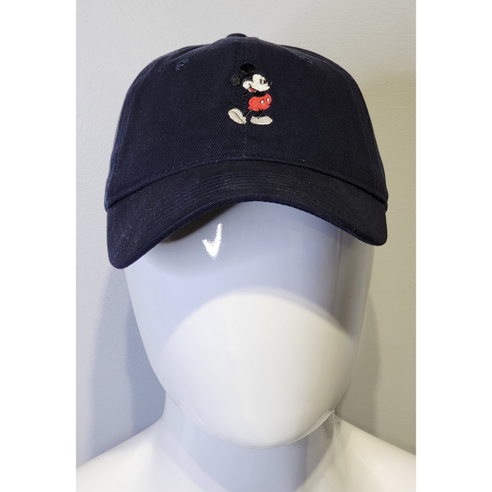 Disney Classic Mickey Mouse Happy‎ Stance Retro Blue Adjustable Baseball Hat Cap - Picture 2 of 10